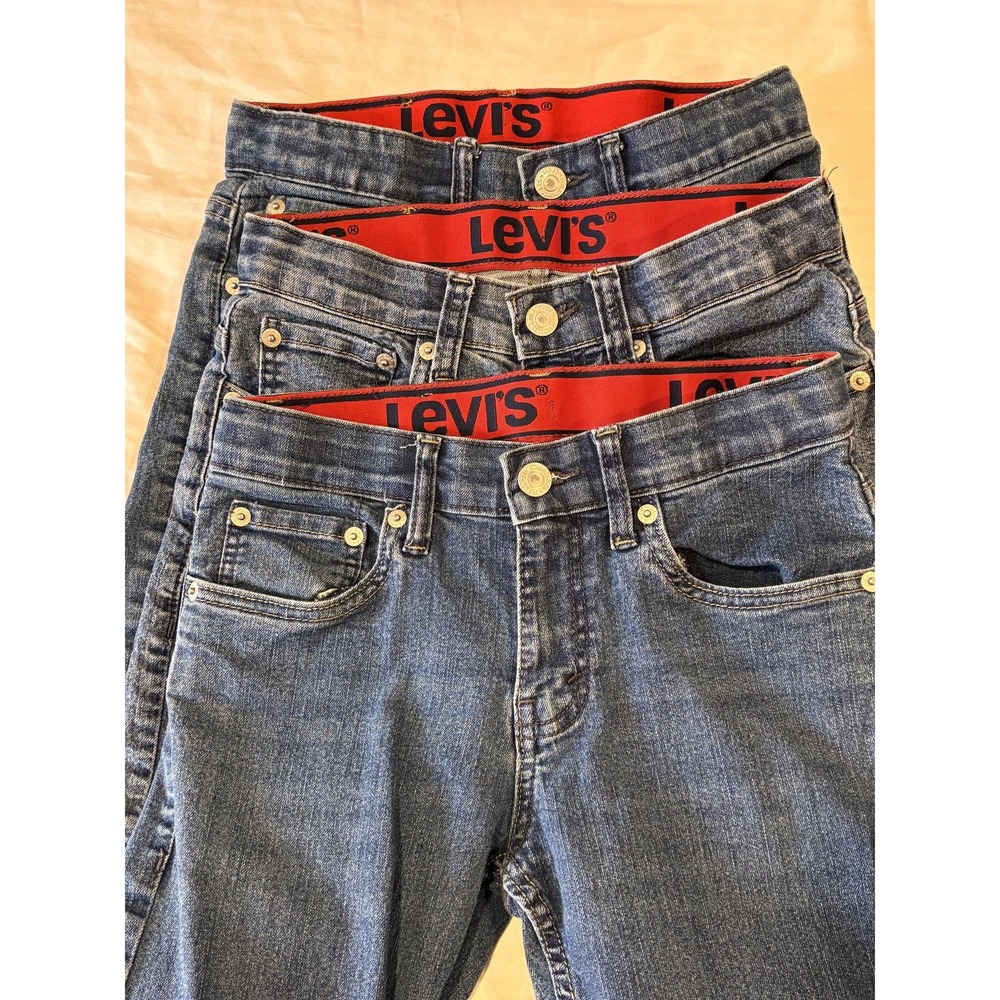 Levi's 511 Slim Jeans Boys 10 Regular Blue Stretch Denim 5 Pocket Zip Fly - LOT